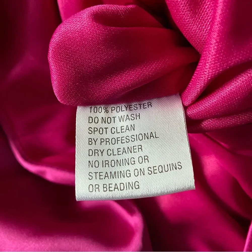 Mac Duggal Fuchsia Long Sleeve Dress - Picture 8 of 8